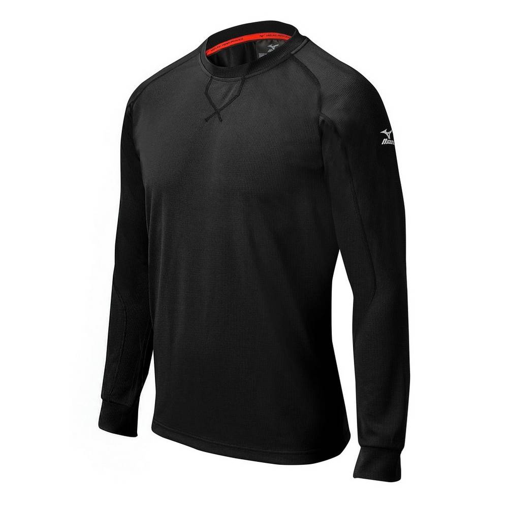 Maglie Running Mizuno Baseball Comp Long Sleeve Training Uomo - Nere - 20749-FSEU